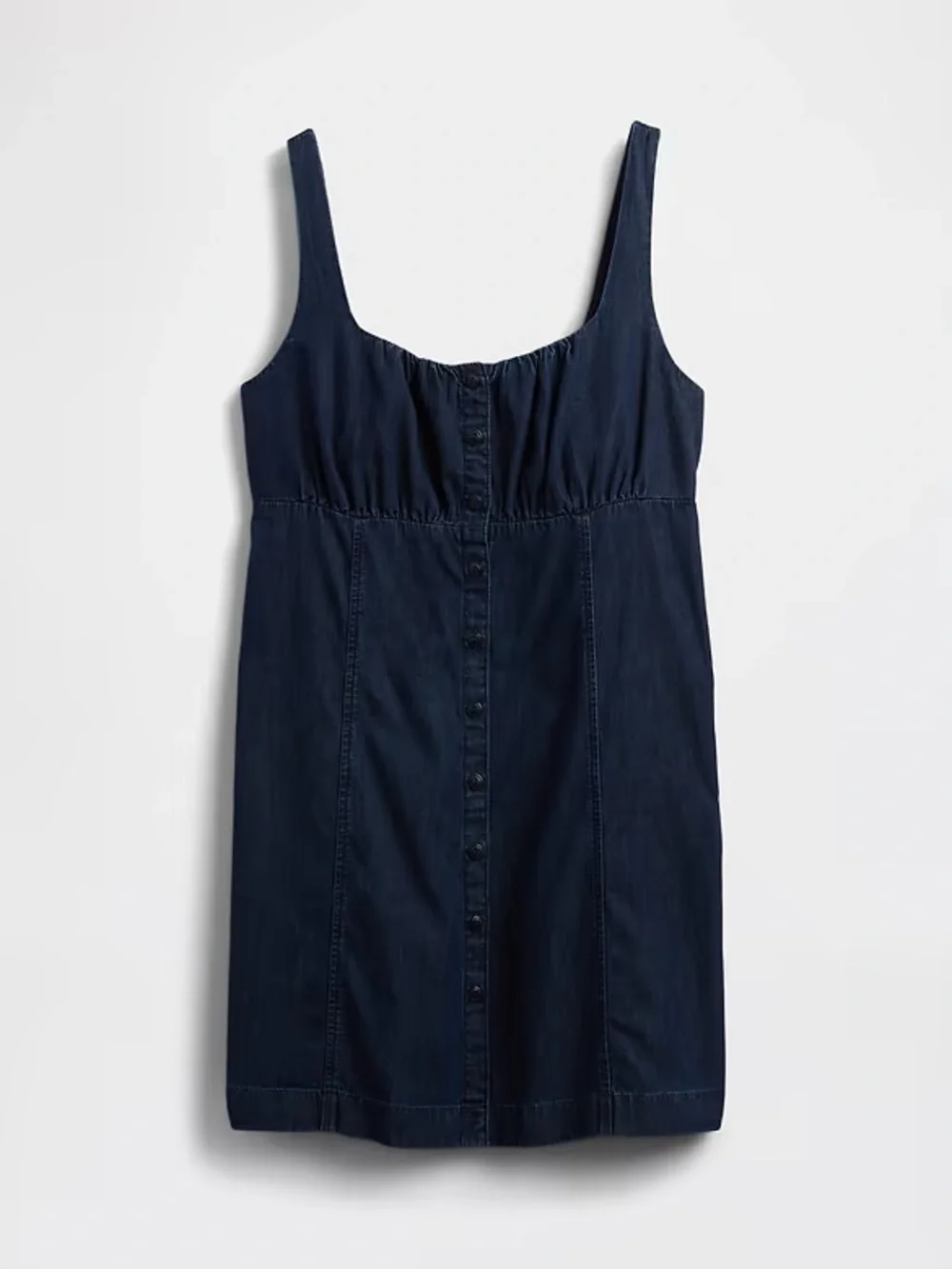 GAP UltraSoft Denim Square-Neck Mini Dress Vacation Outfit Small - Picture 5 of 12